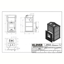 Печь для бани KLOVER RT-35P Талькомагнезит (дровяная)