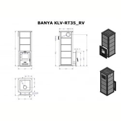 Печь для бани KLOVER RT 35-RV Талькомагнезит (дровяная)