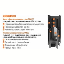 Дровяная печь для бани Костёр 18К