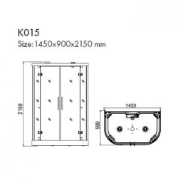 Инфракрасная душевая кабина K015