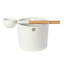 Комплект для бани и сауны Maestro Woods Premium-Line, ковш и ведро 5л, white