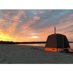 Баня палатка МОРЖ LIGHT, василёк оранжевый