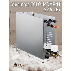 Парогенератор для сауны и хамама Steamtec TOLO MOMENT-225, 22.5 кВт, Black