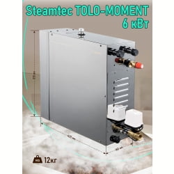 Парогенератор для сауны и хамама Steamtec TOLO MOMENT-60, 6 кВт, Black