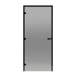 Дверь для парной Harvia ALU Black Line 8х21 коробка черная, стекло серое