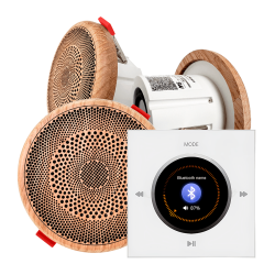 Комплект влагостойкой акустической системы SW NOISE White MINI Wood-3 (три колонки, круг)