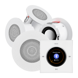 Комплект влагостойкой акустической системы SW NOISE White MINI-4 (четыре колонки, круг)