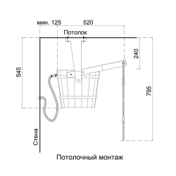 Обливное устройство SAWO 393-BL черное, 18 л