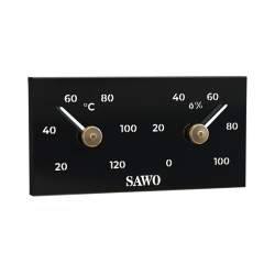 Термогигрометр SAWO BLACK METAL 295-THMBL черный