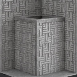 Стена из слэба талькомагнезита Talc Stone wall 67 с гравировкой