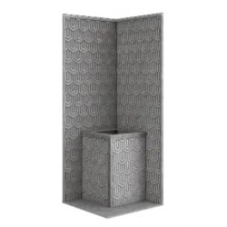 Стена из слэба талькомагнезита Talc Stone wall 21 с гравировкой