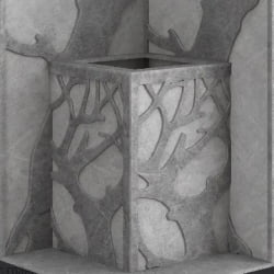Стена из слэба талькомагнезита Talc Stone wall 09 с гравировкой