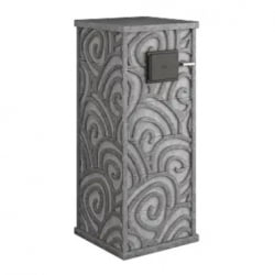 Стена из слэба талькомагнезита Talc Stone wall 06 с гравировкой