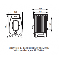 Отопительная печь TMF Огонь-батарея Лайт 5Б антрацит
