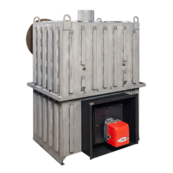 Печь для автономных коммерческих бань Тройка Севастополь МГТ-80 на газу, из нержавеющей стали с инверсивной топкой