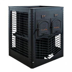 Печь для автономных коммерческих бань Тройка Севастополь МГТС-80 на газу, с сеткой для камней