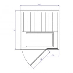 Инфракрасная сауна Tylo Tylosand INFRA CABIN T810H BLACK