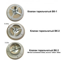 Клапан вентиляционный с юбкой D=100мм ТермодревХалат для бани вафельный мужской Люкс C, цвет Голубой, размер 5есина (основание металл) ВК-3 