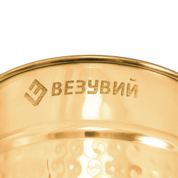 Шайка для сауны и бани ВЕЗУВИЙ Латунь 4л