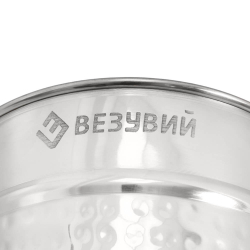 Шайка для сауны и бани ВЕЗУВИЙ Нержавейка 4л