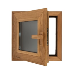Окно Woodson PRO стекло GREY 40x40 см, Дуб, левое