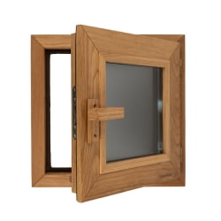 Окно Woodson PRO стекло GREY 40x40 см, Дуб