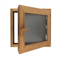 Окно Woodson PRO стекло GREY 50x50 см, Дуб