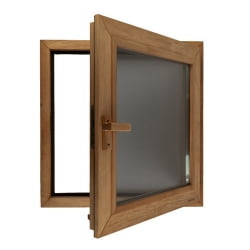 Окно Woodson PRO стекло GREY 60x60 см, Дуб