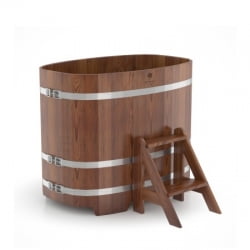 Купель Овальная Bentwood из морёной лиственницы Премиум 0,76 х 1,16 х 1,0 м