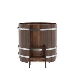 Купель Круглая Bentwood из морёной лиственницы Премиум 1,17 х 1,17 х 1,1 м