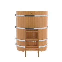 Купель Круглая Bentwood из натуральной лиственницы Премиум 1,17 х 1,17 х 1,4 м