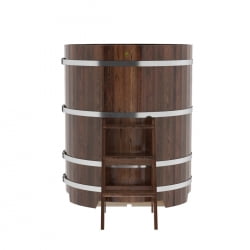 Купель Круглая Bentwood из морёной лиственницы Премиум 1,17 х 1,17 х 1,4 м
