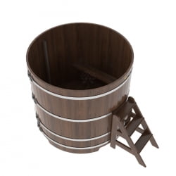 Купель Круглая Bentwood из морёного дуба 1,50 х 1,50 х 1,4 м
