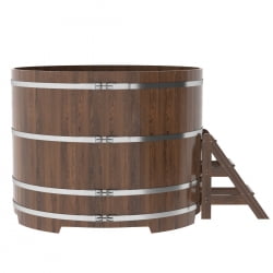Купель Круглая Bentwood из морёного дуба 1,80 х 1,80 х 1,4 м