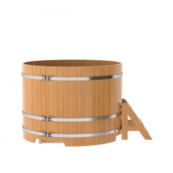 Купель Круглая Bentwood из натуральной лиственницы Премиум 1,50 х 1,50 х 1,1 м