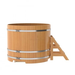 Купель Круглая Bentwood из натуральной лиственницы Премиум 1,50 х 1,50 х 1,2 м