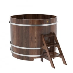 Купель Круглая Bentwood из морёной лиственницы Премиум 1,50 х 1,50 х 1,2 м