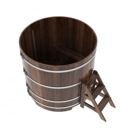 Купель Круглая Bentwood из морёной лиственницы Премиум 1,50 х 1,50 х 1,4 м