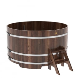 Купель Круглая Bentwood из морёной лиственницы Премиум 1,80 х 1,80 х 1,0 м