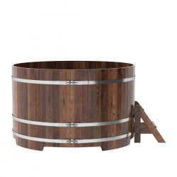 Купель Круглая Bentwood из морёной лиственницы Премиум 1,80 х 1,80 х 1,1 м
