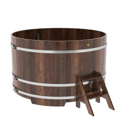 Купель Круглая Bentwood из морёной лиственницы Премиум 1,80 х 1,80 х 1,1 м