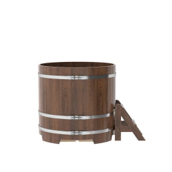 Купель Круглая Bentwood из морёного дуба 1,17 х 1,17 х 1,1 м