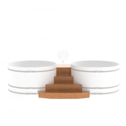 Подиум на две купели Bentwood D 2.0 Дуб натуральный