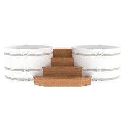 Подиум на две купели Bentwood D 1.5 Дуб натуральный