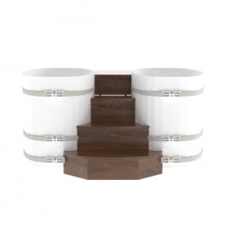 Подиум на две купели Bentwood 0.76х1.16 Дуб морёный