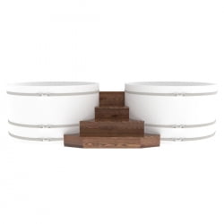 Подиум на две купели Bentwood D 2.1 Лиственница морёная
