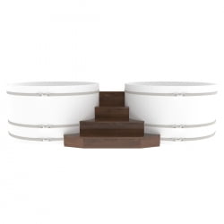 Подиум на две купели Bentwood D 2.1 Дуб морёный