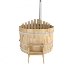 Купель BentWood Фурако из кедра D 1.5 (H 1.0 Сращенная) с внутренней печкой