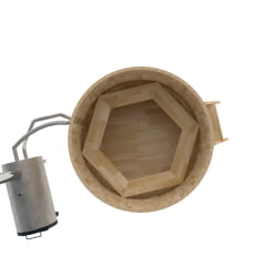 Купель BentWood Фурако из кедра D 1.5 (H 1.2 Сращенная) с наружной печкой