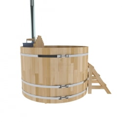 Купель BentWood Фурако из кедра D 1.8 (H 1.2 Сращенная) с внутренней печкой
